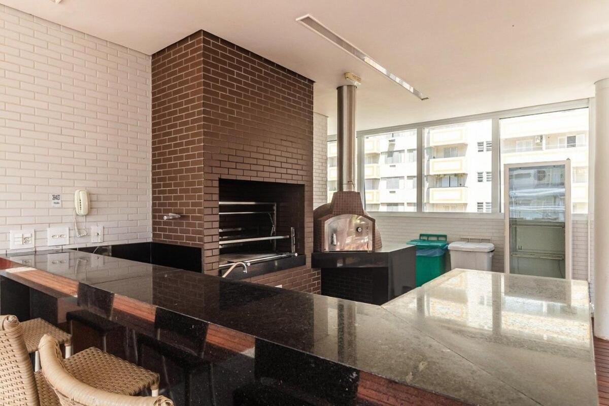 Studio Moderno Em Condominio De Luxo Pe Na Areia Santos  Bagian luar foto