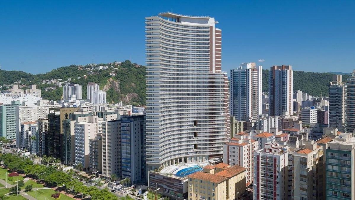 Studio Moderno Em Condominio De Luxo Pe Na Areia Santos  Bagian luar foto