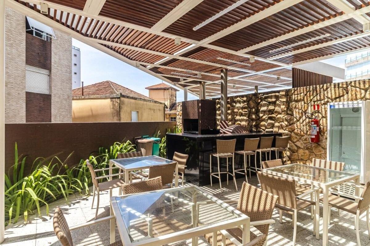 Studio Moderno Em Condominio De Luxo Pe Na Areia Santos  Bagian luar foto